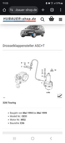 Asc+t drosslklappensteller(das rechte di