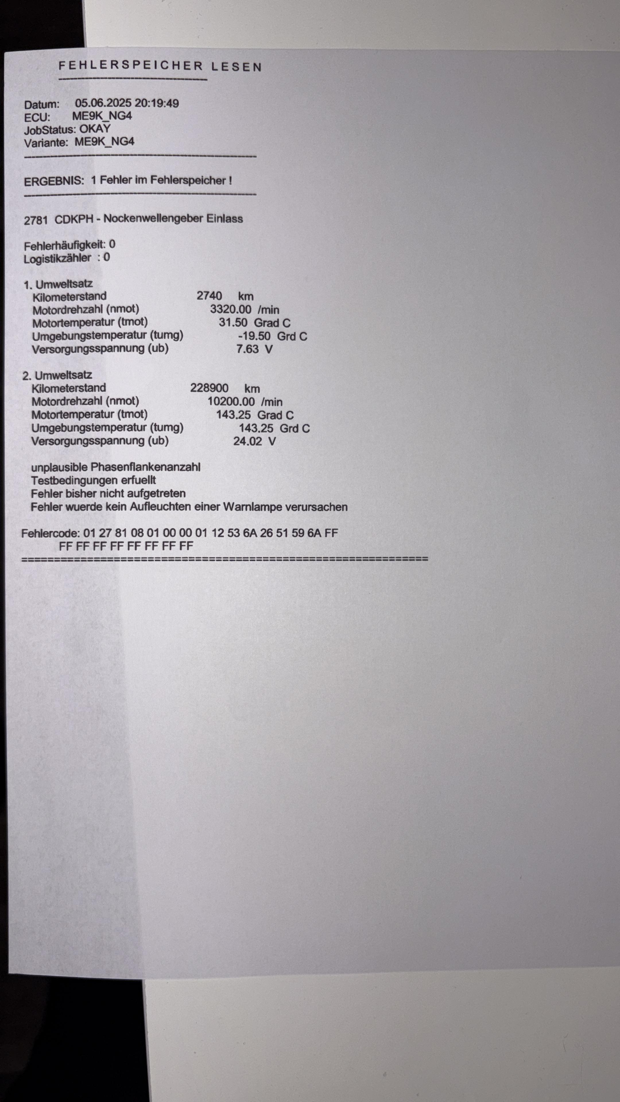 Bmw e46 nockenwellengeber einlass