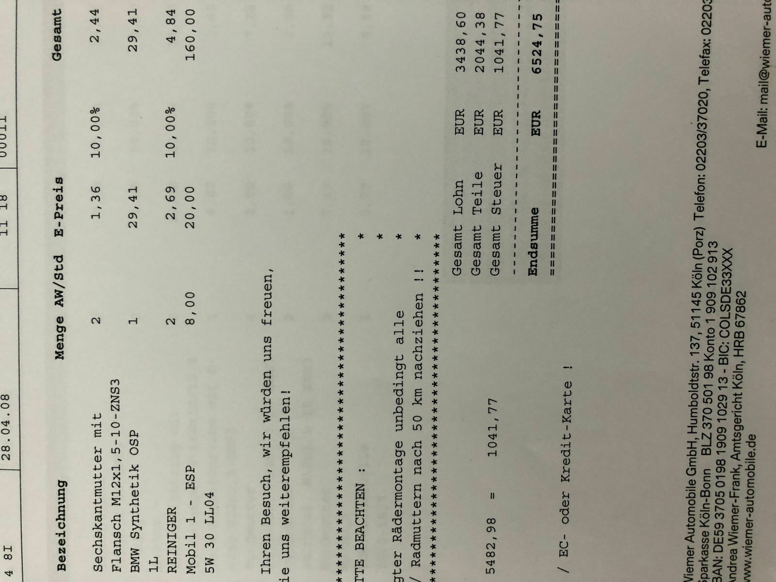 Bmw e70 4.8, kein TÜV Nockenwelle A und B Verstellung p0014 p0017 p0019 p0020