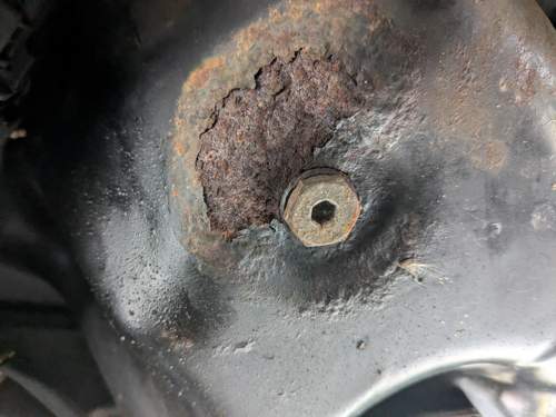 Rost an Ölwanne