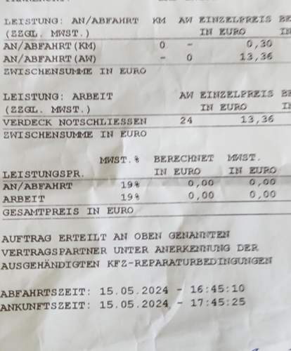 330d e93 Verdeck Manuel Notschliessen