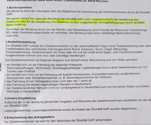 GAP Vertrag