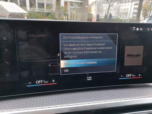 Erfolgreiche Freischaltung