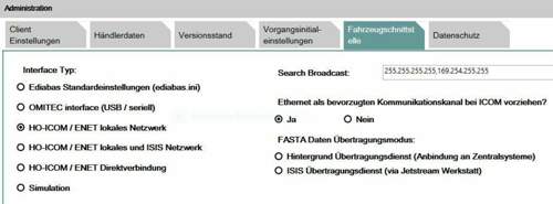 ISTA Fahrzeugschnittstelle