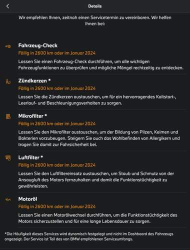 5 Services fällig
