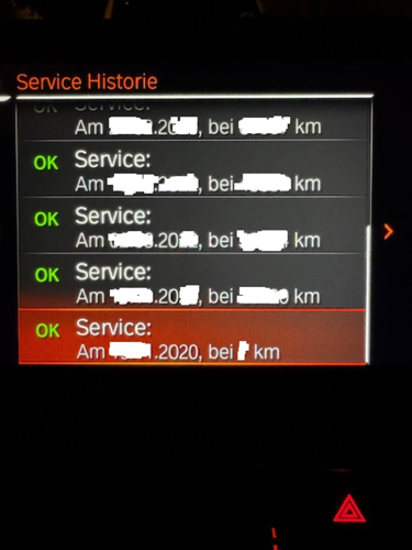 Servicehistorie ohne BMW-Service Partner