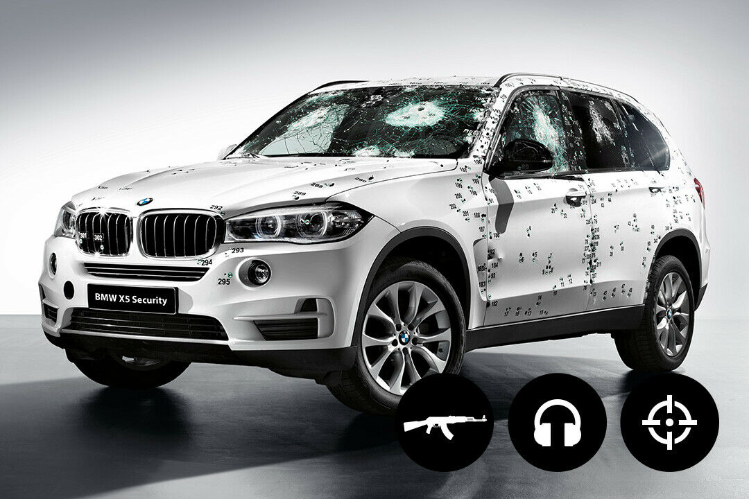 Kugelsicher: Der gepanzerte BMW X5 übersteht selbst den Beschuss aus einer AK-47