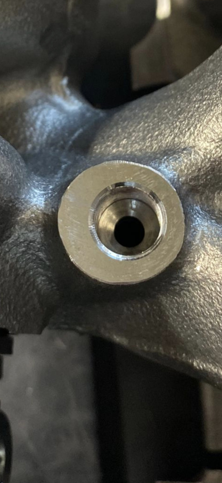 Bohrung Temperaturfühler Abgaskrümmer TT RS