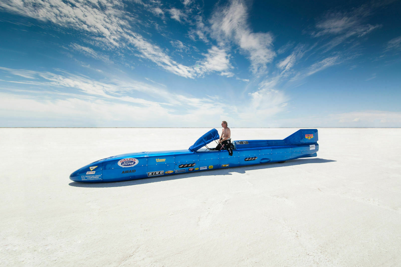 Geschafft: 2016 stellte Danny Thompson in Bonneville einen neuen Geschwindigkeitsrekord auf. Sein Vater hatte das bereits 1960 versucht (Archivbild)