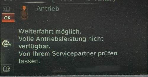 Antrieb. Weiterfahrt möglich. Volle Antr