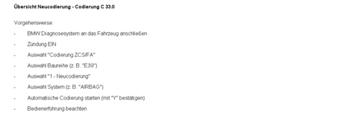 Codieranleitung