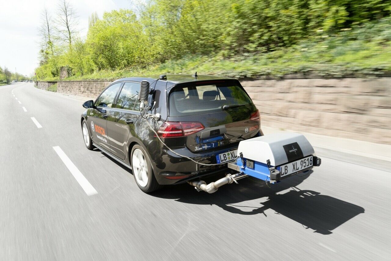 Abgasmessung: Boschs neue Dieseltechnik soll auch im Stadtverkehr hohe Abgastemperaturen und eine optimale Abgasreinigung ermöglichen