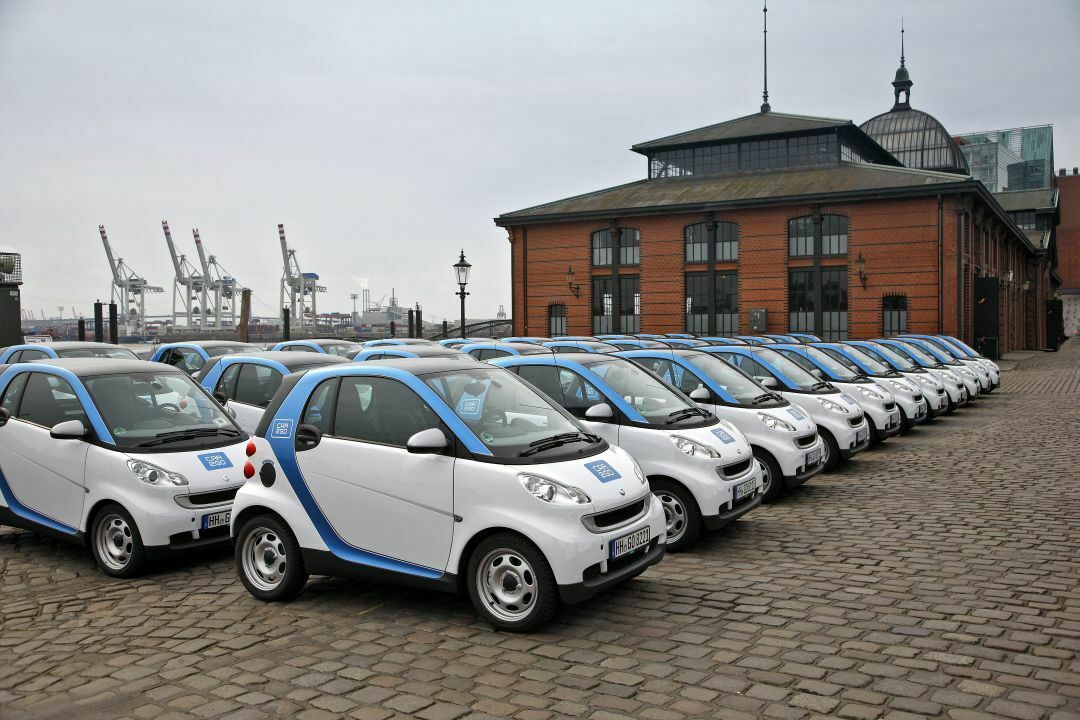 car2go Flotte in Hamburg