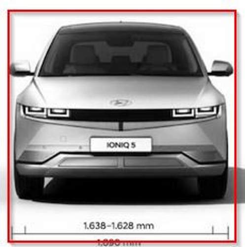 Ioniq5 Breite über Spiegel