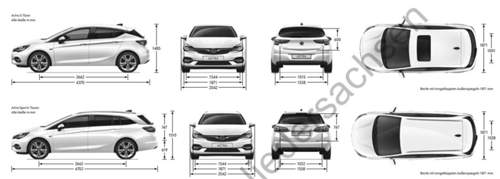 Abmessungen Astra K