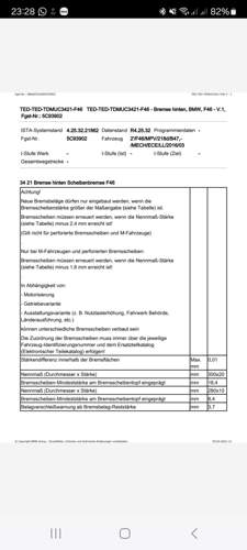 F46 Bremse hinten