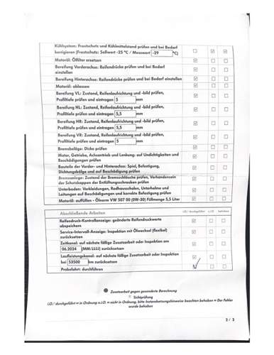 Wartungsliste Seite 2
