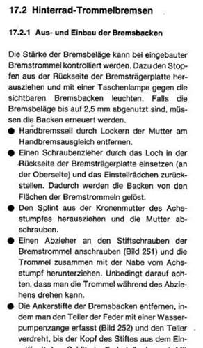 T3 Trommelbremse Text