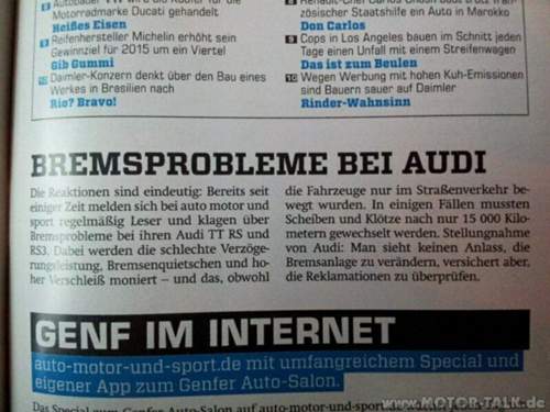 Ams-bremsprobleme