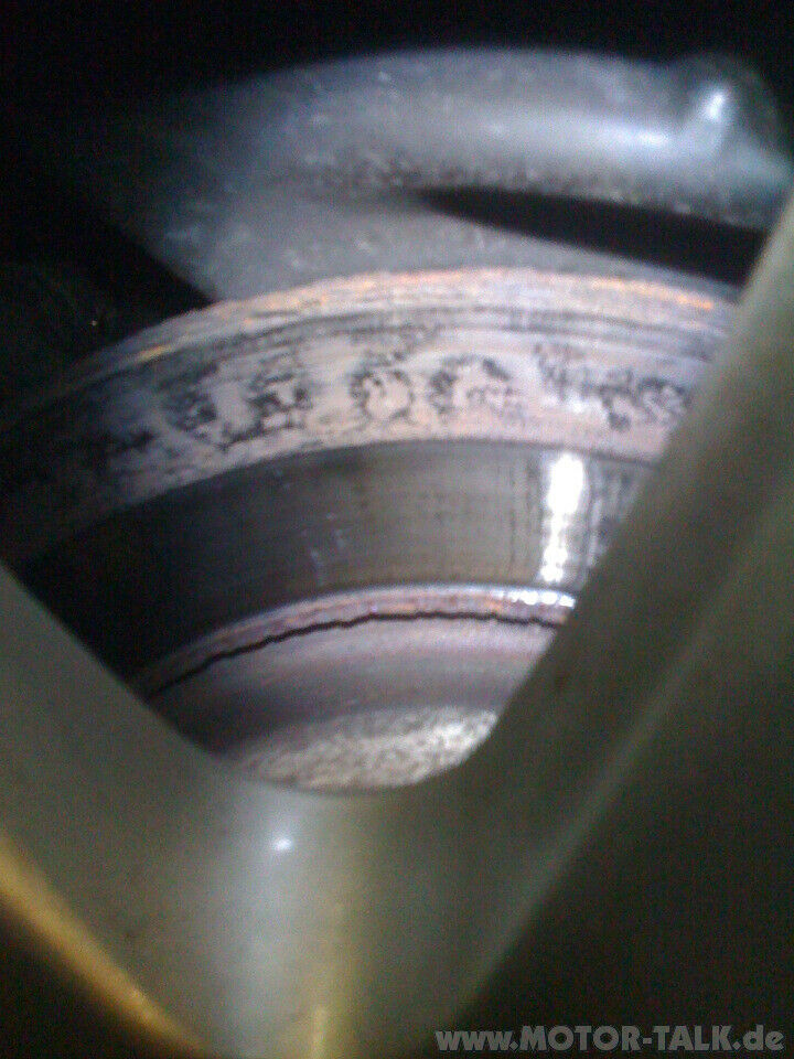 Bremsscheibe hinten - Riefen und Rillen