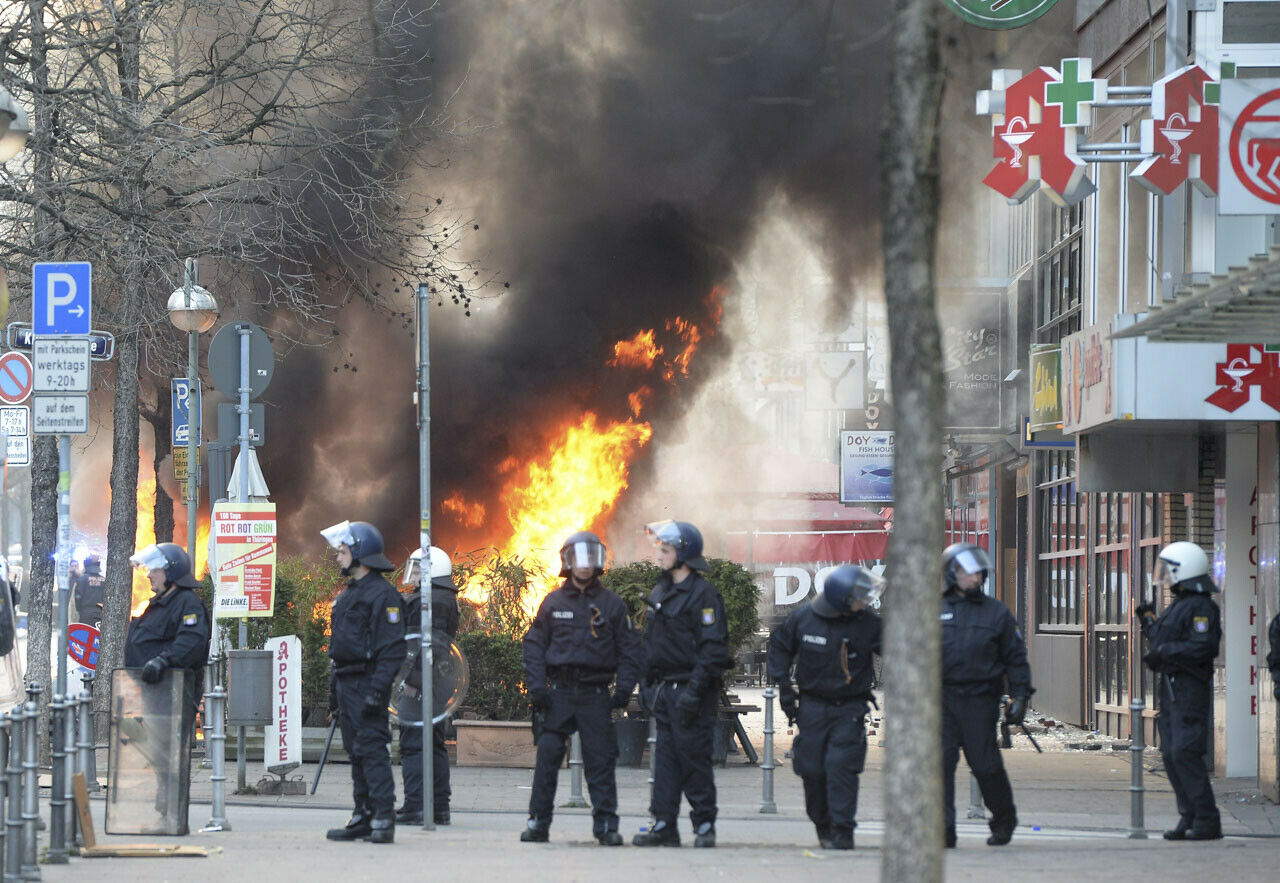 Gewalt bei den Blockupy-Demonstrationen in Frankfurt