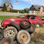 Ein trauriger Anblick der Volvo PV 444 oder 544