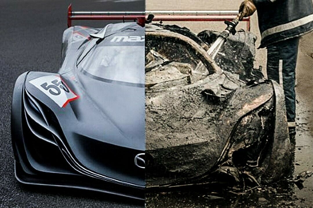 Der Mazda Furai - nach einem Test von TopGear ist die Studie nur noch ein Haufen Asche
