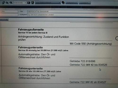 Serviceblatt Getriebe Serv. 20 staubig