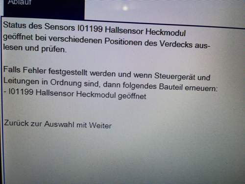Fehlermeldung