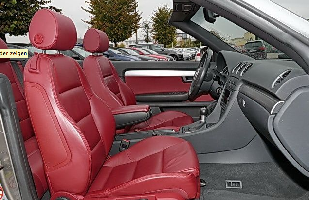Cabrio 8h Alpakabeige + Leder weinrot (mit Bilder)