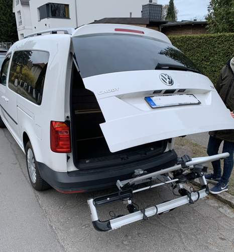Thule EC 908 G5 am Caddy m. Heckklappe