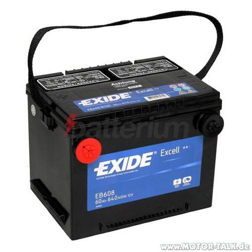 Exide-excell-eb608-60ah-autobatterie-einbaufertig-us-cars-pole-vorne