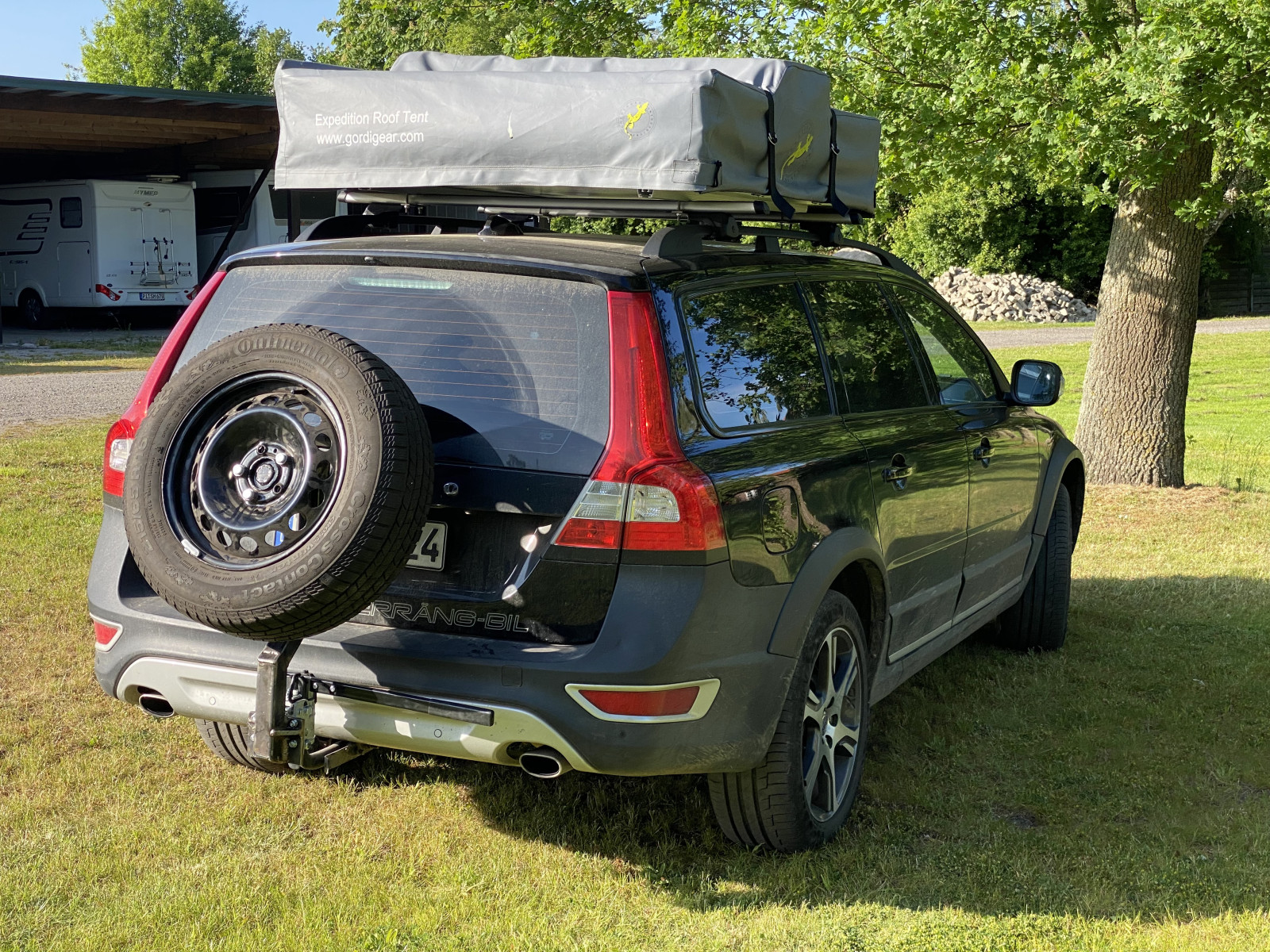 Camping im V70