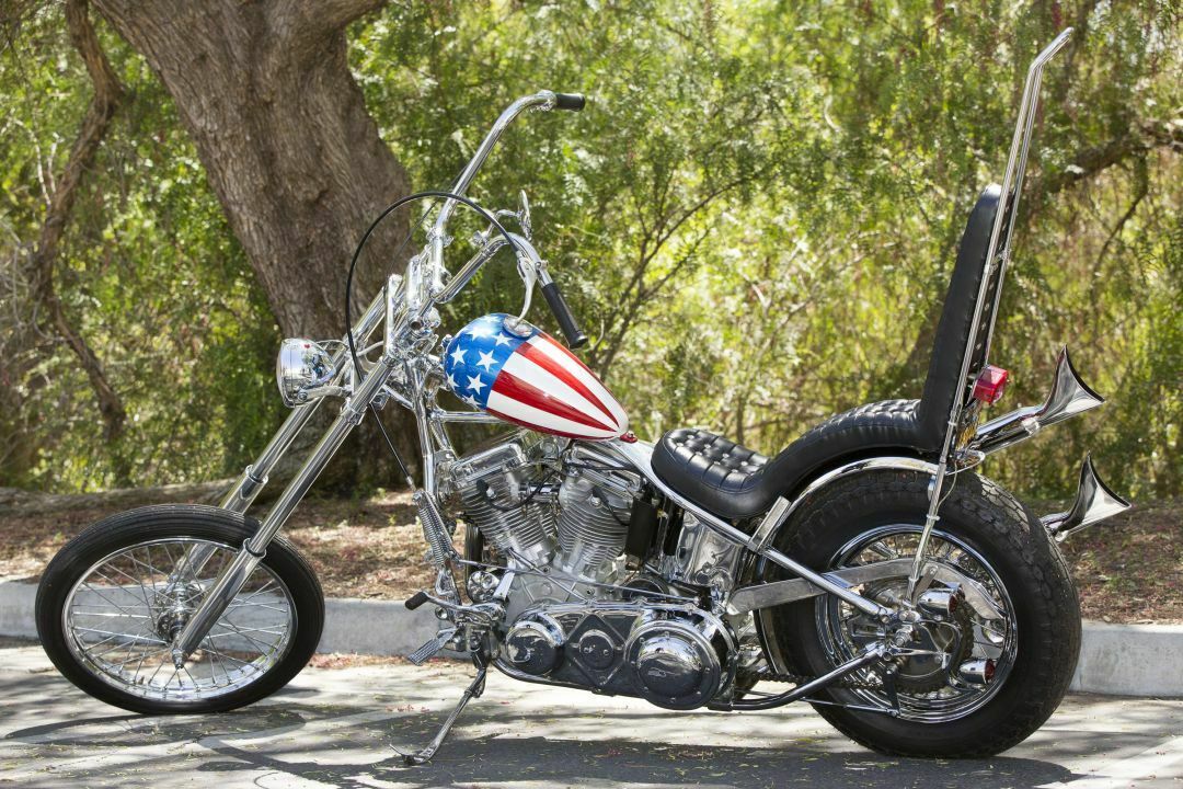 Mit diesem Chopper fuhr Peter Fonda durch den Film "Easy Rider"