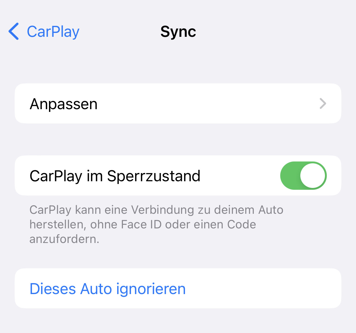 CarPlay startet beim Q4 automatisch