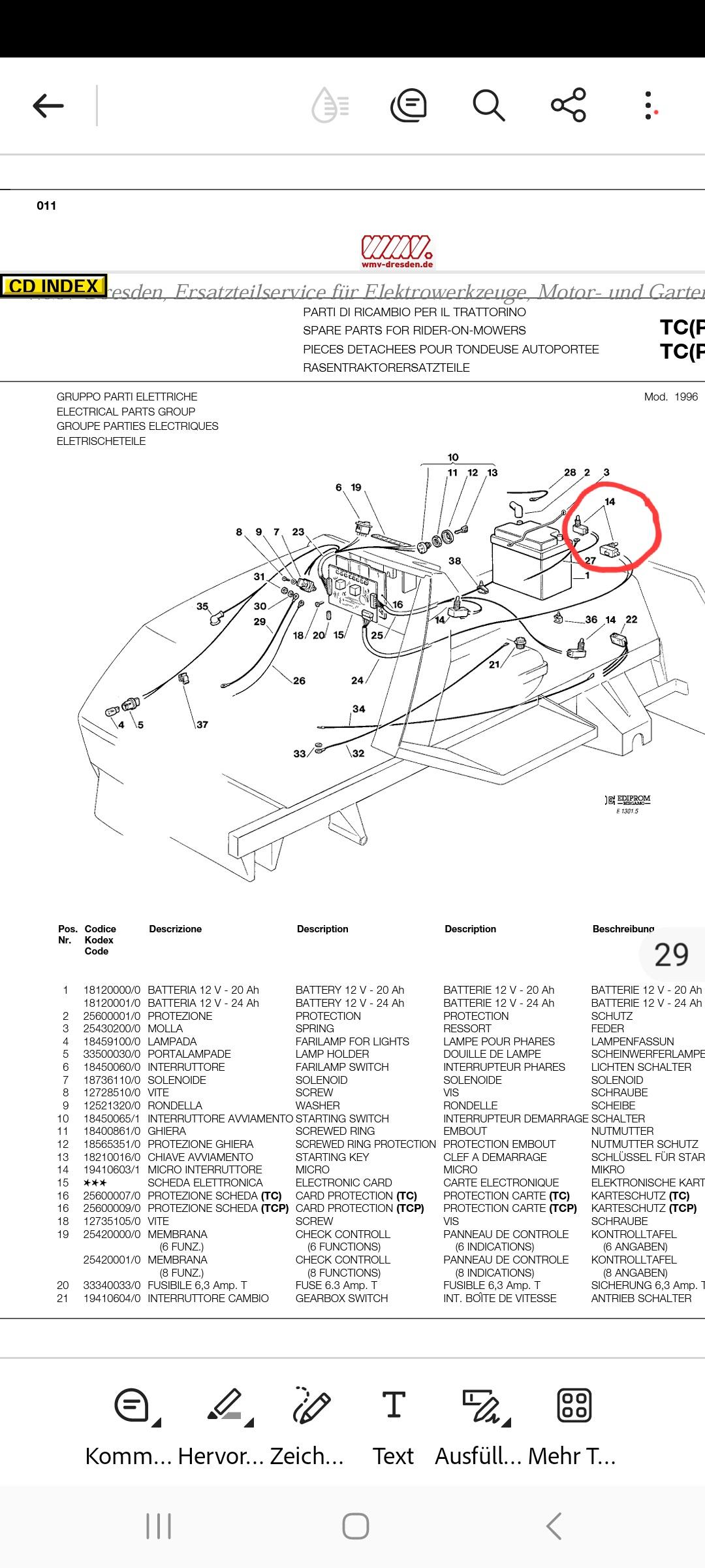 Castelgarden 102 - Mähwerk springt nicht an