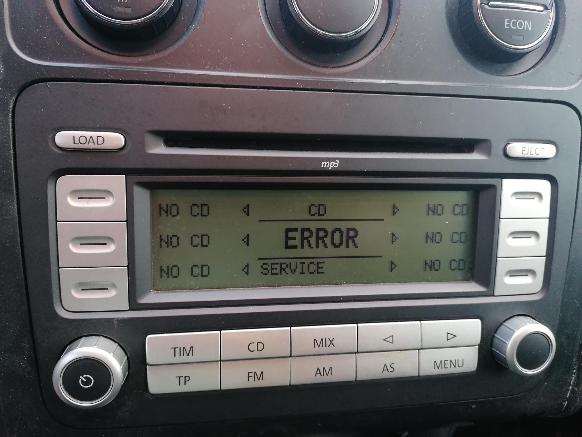 CD Player 6-Fach Wechsler VW Touran Baujahr 2005
