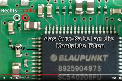 CD30 MP3 Aux-In Pins