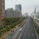 9.7 Hangjin Road Station: Blick auf die Strasse