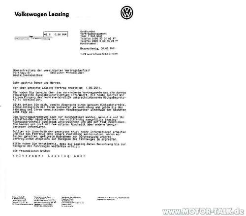 Vw-leasing-schreiben-rueckgabe