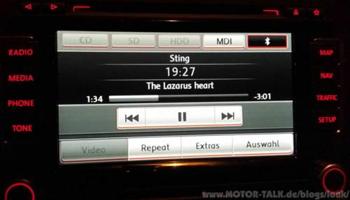 Bluetooth Audio mit Bedienmöglichkeit des Smartphone Media Players