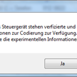 Für Ihr Steuergerät stehen nicht verifizierte Daten zur Verfügung