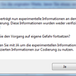 Wollen Sie experimentelle Daten nutzen?