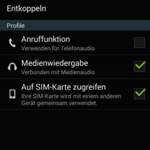 Verfügbare Profile der Kopplung