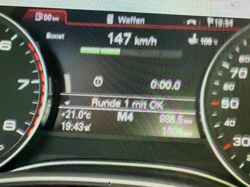 A6 4G Schaltempfehlung Laptimer