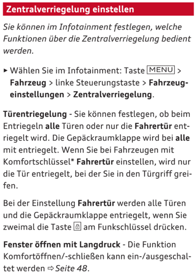 Codierungen für den A3/S3/RS3 Sammelthread