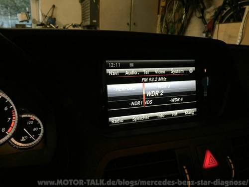 Comand nach dem Update, hier im W207/ W212