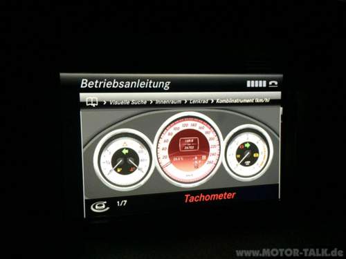 Bedienungsanleitung im Comand