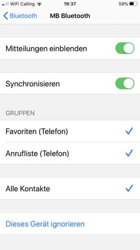 Einstellung iPhone 7