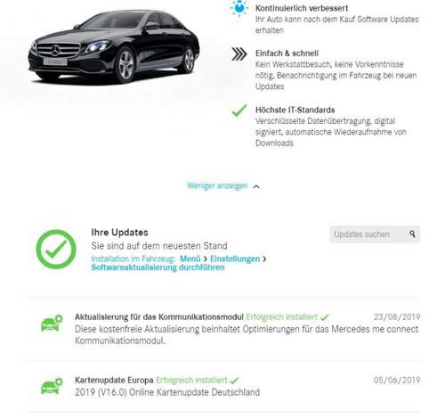 Kartenupdate W213